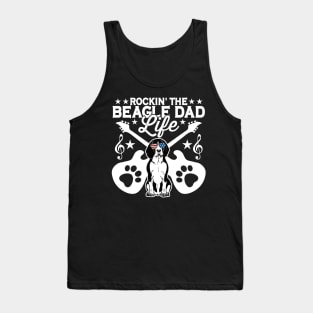 Rockin The Beagle Dad Life Dog Lover Guitar Tank Top